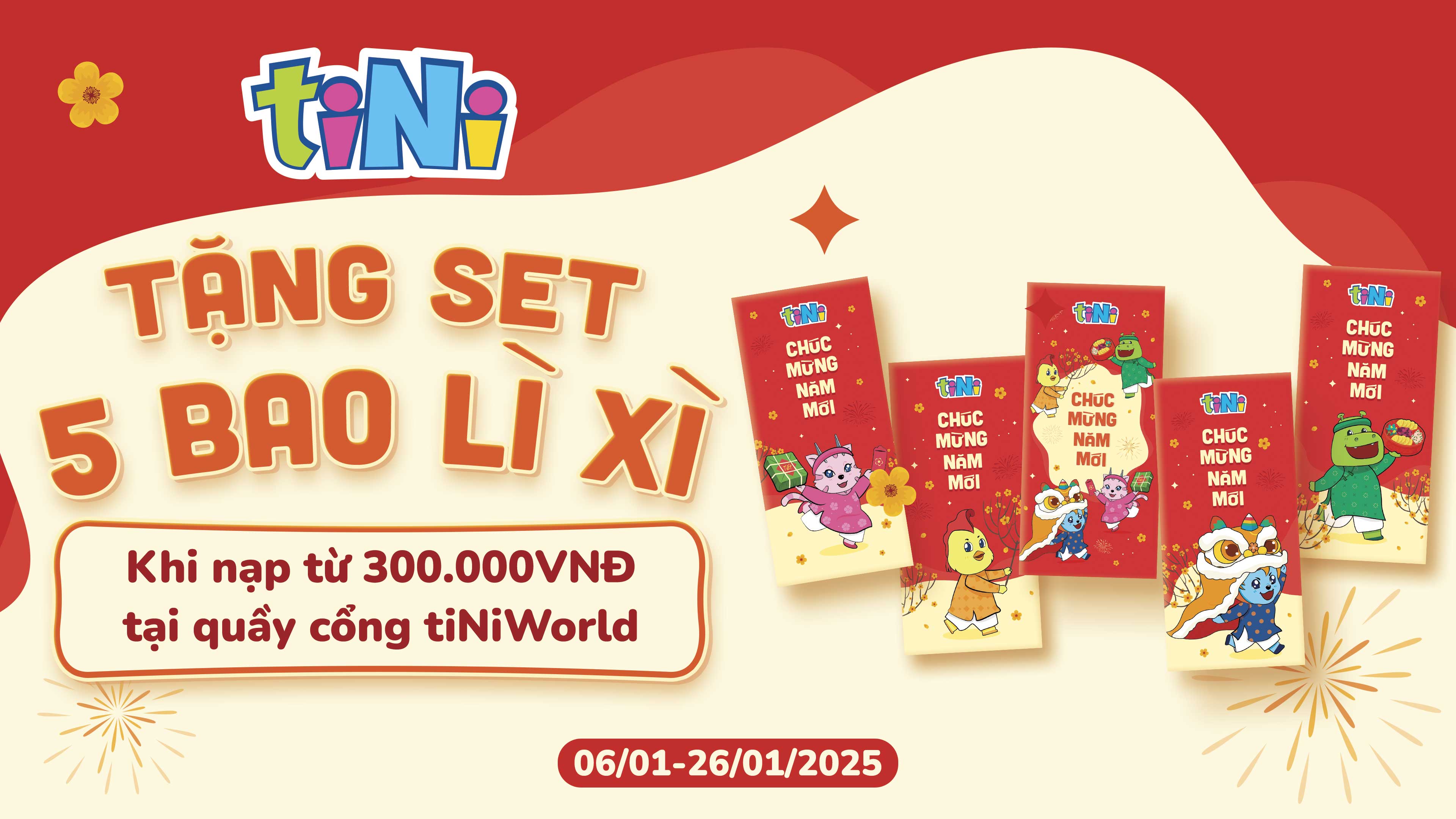 ĐẾN TINIWORLD NHẬN NGAY SET BAO LÌ XÌ TẾT!